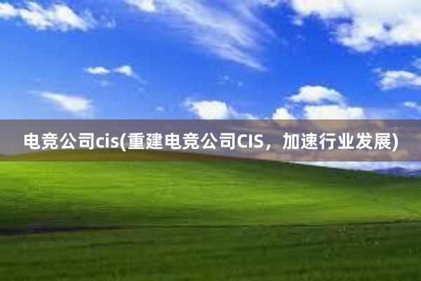 电竞公司cis(重建电竞公司CIS，加速行业发展)