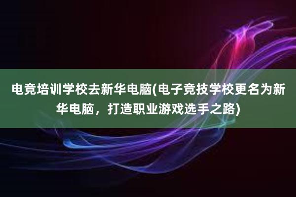 电竞培训学校去新华电脑(电子竞技学校更名为新华电脑，打造职业游戏选手之路)