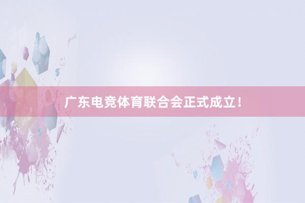 广东电竞体育联合会正式成立！