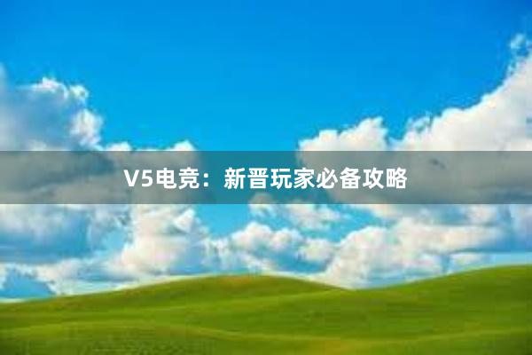 V5电竞：新晋玩家必备攻略