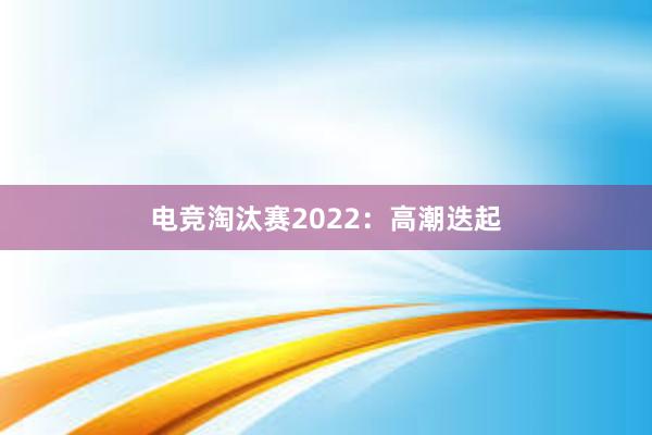 电竞淘汰赛2022：高潮迭起