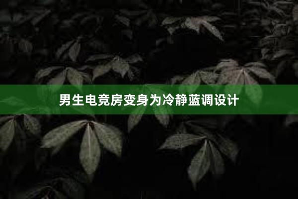 男生电竞房变身为冷静蓝调设计